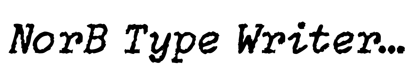 NorB Type Writer Roughen Italic